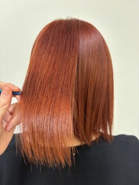 アイズ ヘアー メイク(I's hair make) オレンジとボブ