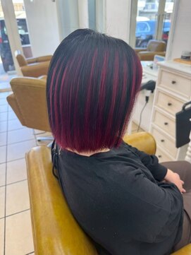 シャルティア 岩国(SHALLTIA) デザインカラー/インナーカラー/アンブレラカラー/ピンクレッド