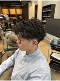 MEN’S HAIR/ルーズショート/刈り上げセンターパート/船橋