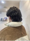 メンズカットフェードスキンフェード波巻きサーフカール