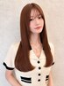 【平日限定☆自然に垢抜け・顔周りケア】前髪縮毛矯正+カラー+Aujua+5分スパ