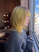 hyon myon/RISEbyREVO 綾瀬店【ヒョンミョン】&nbsp;ハッシュカット/デザインカラー/グレージュ[綾瀬駅/韓国ヘア]