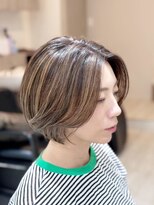 hyon myon/RISEbyREVO 綾瀬店【ヒョンミョン】&nbsp;ハッシュカット/デザインカラー/グレージュ[綾瀬駅/韓国ヘア]