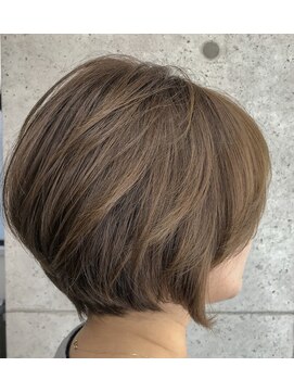 ア セカンド 清藤美容室第弐號(a sekand) [柔らかさバッチリ]カーキブラウンカラーの大人ショートボブ☆