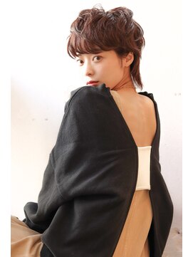 ヘアーワークス ヘルム 渋谷店(HAIR WORKS HELM) [HELM渋谷］マッシュウルフ　コッパーオレンジ