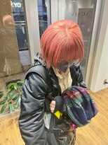 ピンクカラー　ペールピンク　ラベンダーピンク　ウルフカット