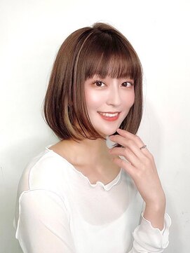 ジュネス 銀座(JYUNESU) ボブウルフ外国人風カラーオリーブグレージュ透明感20代30代銀座