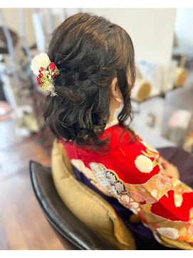 ラトリエコンタン(L´atelier Content) 水引 金箔 成人式ヘア 卒業式ヘア 袴ヘア 振袖ヘア