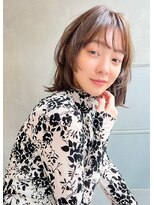 メーヴェ(Mowen) mowen×外ハネミディアム×ラフウェーブ×ブロンドカラー