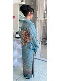 夜会巻きアレンジ