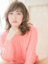 モッズ ヘア 福岡姪浜店(mod's hair)&nbsp;mod's姪浜/グレーベージュ斜めバングこなれヘア外国人風ウルフh