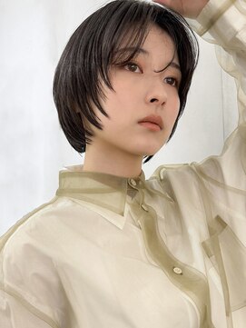 ミンクス 青山店(MINX) 切りっぱなしボブ美髪ピンクブラウンベリーショート