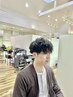メンズカット＋眉カット＋選べるパーマ＋トリートメント15000→14800