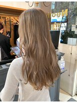 ネオリーブアイム 横浜西口店(Neolive aim)&nbsp;ブリーチなし　ダブルカラー　ミルクティーベージュ　学割