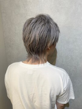 ウィスプ 赤羽店(wisp) メンズウルフ×シルバーメッシュ ハイライト ブリーチ#3