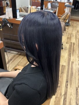 デビュー ヘアーメイク 黒髪/ボブルフ/ネビージュ/小顔/ワンレン/水戸/髪質改善/前髪