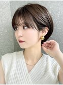 小顔に見せるヘア/ネビージュ/ショートヘア/ショートカット
