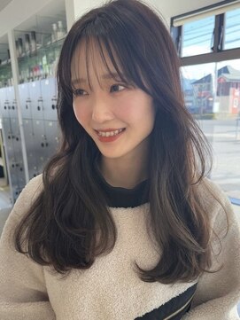 アース コアフュールボーテ 佐久平店(EARTH coiffure beaute) ナチュラルベージュ_ヨシンモリ_顔周りレイヤー_レイヤーカット