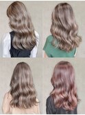 20代30代大人可愛いダブルカラーブリーチハイトーンカラー