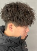 奈良men's縦落ちツイストスパイラルパーマショートマッシュ