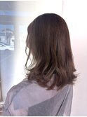 マットグレージュ×縮毛矯正