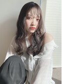 【抜け感◎】シースルーバング×シアーグレージュ