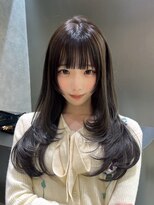 韓国風ヘア/姫カット/ベージュカラー/レイヤーカット