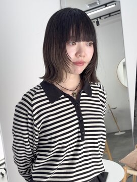 ディッシィ 立川(D'ICI) 似合わせカット/ぷつっとボブ/顔まわりレイヤー/ワイドバング