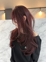 ヴィア 京都烏丸(Via)&nbsp;ワインレッド/ブリーチ/ダブルカラー/レイヤーカット/髪質改善