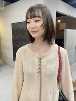 ヘアー アイス ルーチェ(HAIR ICI LUCE)&nbsp;オリーブグレージュ/ミディアムレイヤー/ブリーチなしカラー/林