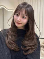 サイン 渋谷(SIGN)&nbsp;韓国ヘアーハッシュカットレイヤーカットグレージュブリーチ無し