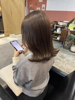 チャプター 問屋町(chapter) 透明感ケアカラーヘーゼルベージュレイヤーカット韓国ヘア