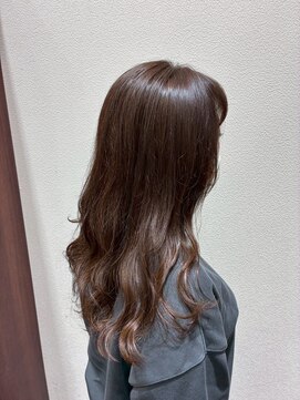 アクセ ゆるふわ立体感くびれヘアハイライトカラーロングヘア