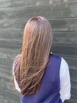 エクファ ヘア リゾート 大津 瀬田店(ex-fa hair resort)&nbsp;イメチェン/ピンクベージュ/アンブレラカラー/前髪/大津/瀬田