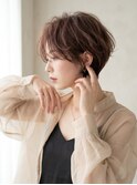 大人可愛い20代30代40代小顔ひし形ショートボブ前下がり