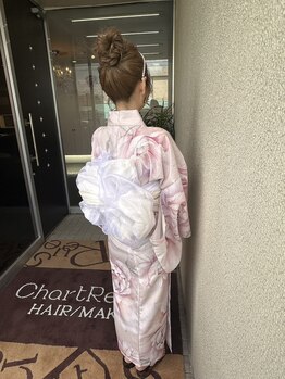 シャルトルーズ(Chart Reuse)の写真/［福山市］夏のイベント時に浴衣の着付け、ヘアセット承っております。【着付/浴衣/ヘアセット】