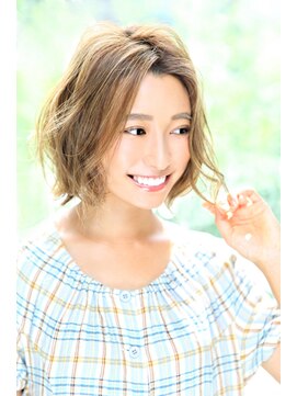 アエレ(Aere) 【Aere池袋】センターパート無造作ボブ★進藤千草