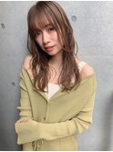 大人かわいいセミロング・ヌーディーベージュ◎20代30代40代50代