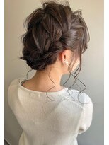 エル セルカ 高田馬場(el CERCA)&nbsp;結婚式パーティヘアセット編み込みスタイル【el CERCA高田馬場】