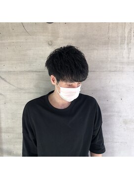 アッシュタカサキ(ash takasaki) 10代20代 爽やか 黒髪 スパイラルMIXマッシュ