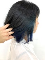 クオリス 上板橋店(QUALIS)&nbsp;30代40代☆ワンカール大人インナーカラー/大人ボブ/ブルー/小顔