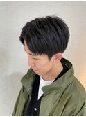 ショート×センターパート
