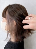 グレージュ_グレージュカラーボブウルフココアベージュ_ba413281