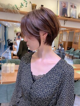 ロンド パルティール 大宮(Lond partir) 石田勇士郎グレュージュカラーボブウルフ黒髪ココアベージュ