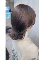 ドゥマン(Demain) 小顔 前髪 くびれヘア イメチェン ダークチェリーアッシュ"