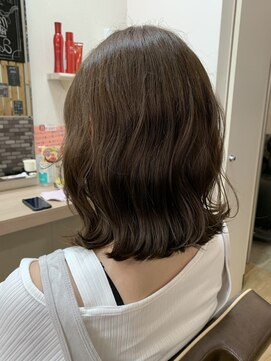 ヘア セフィール 八千代中央店(hair C'feel) 外ハネボブ　アッシュブラウン