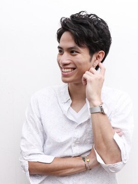 ビフィーノ モーダ 苦楽園店(bifino moda) センターパート/ツイストスパイラルパーマ/メンズパーマ