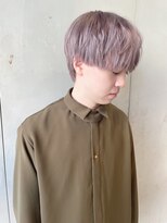【田中杏実】透明感ハイトーンラベンダーベージュ/大人マッシュ