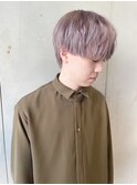 【田中杏実】透明感ハイトーンラベンダーベージュ/大人マッシュ