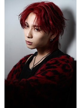 リップスヘアー 銀座(LIPPS hair) 赤髪ウルフ